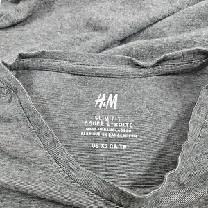 H&M Men’s Slim Fit Gray Striped Sweater